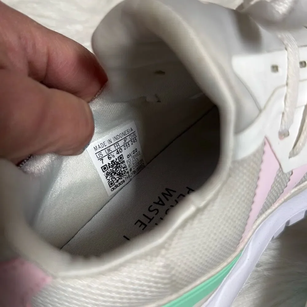 adidas white pink